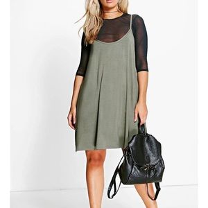 boohoo 2 in 1 cami dress NWT